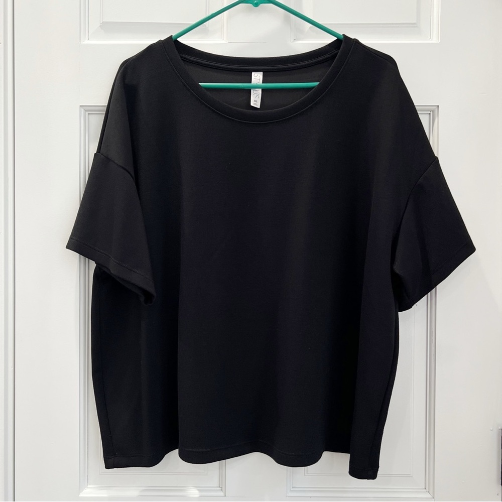 Stylus Oversized Drop Shoulder Boxy Cropped Tee Women’s Size XXL